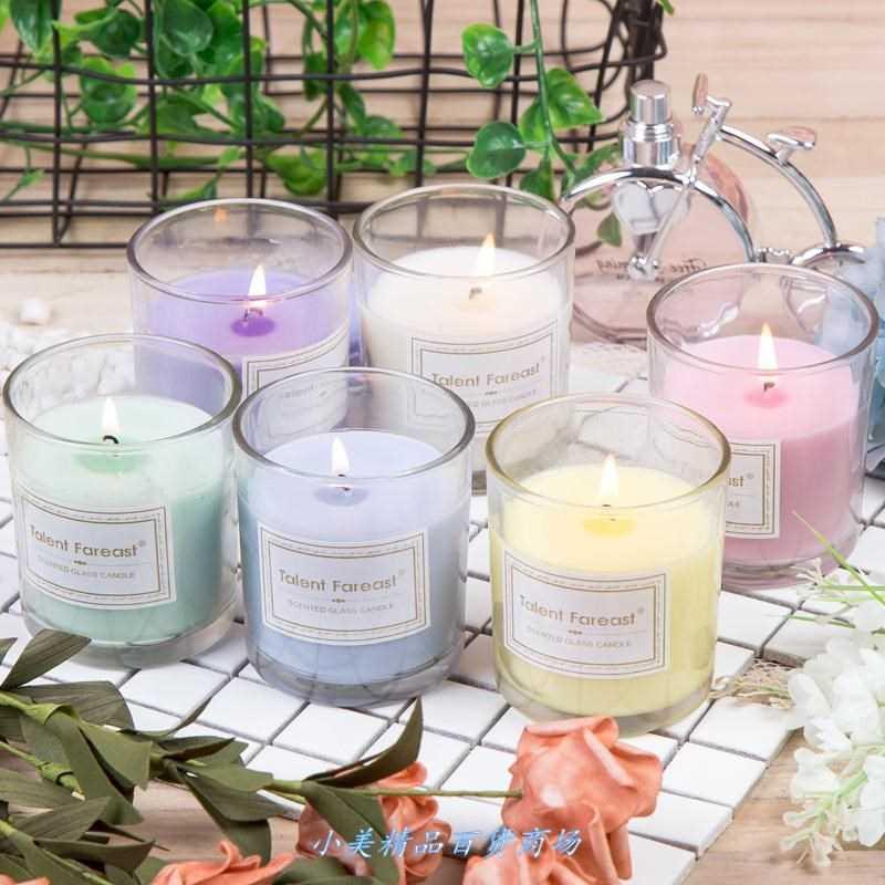 2021 non-smoking, scented glass candles candle smokeless