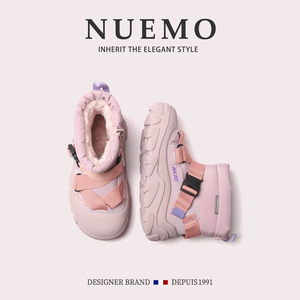 NUEMO童鞋~法国风儿童冬保暖防水