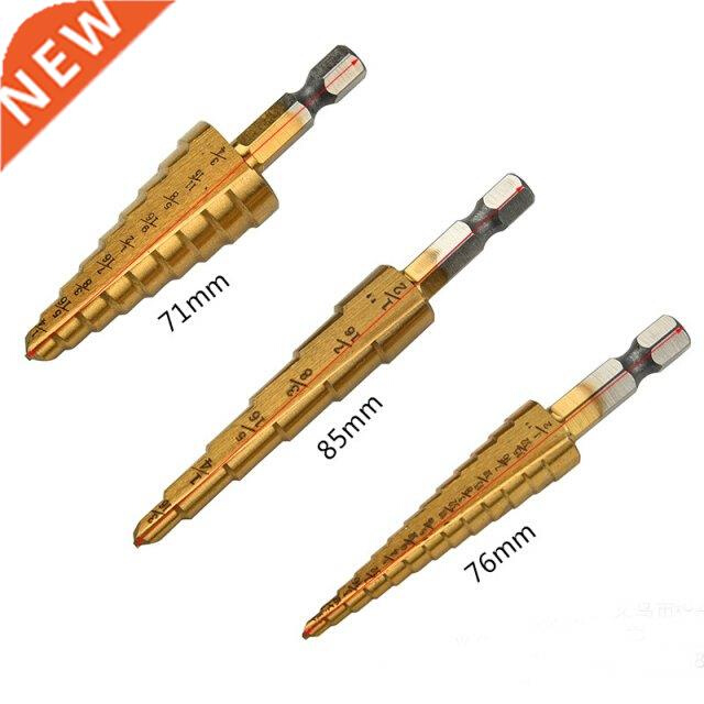 HSS Steel Large Step Cone Titanium Coated Metal Drill Bit Cu