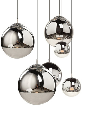 Modern Chandelier Simple Electroplated Spherical Golden Bubb