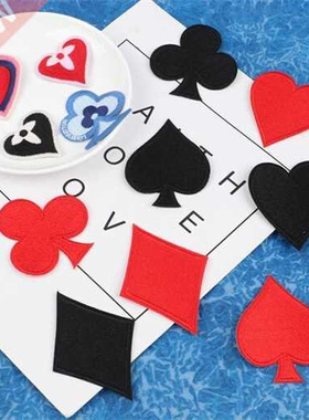 32Pcs Playing Cards Patch Suit Diamonds Spades Poker