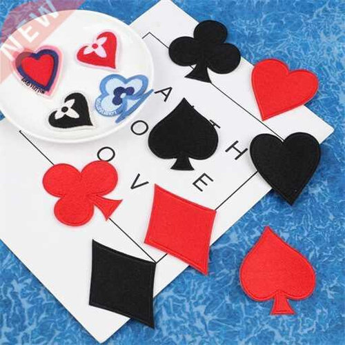 32Pcs Playing Cards Patch Suit Diamonds Spades Poker