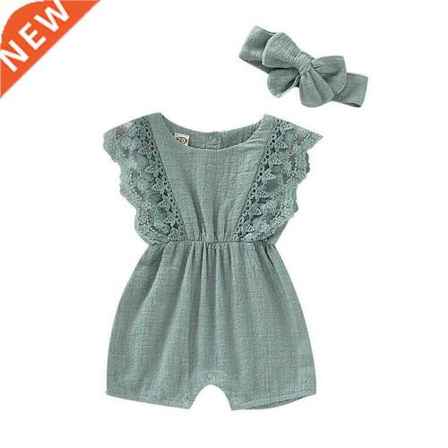 Summer Baby Girl Rompers Newborn Baby Solid Lace Design Romp