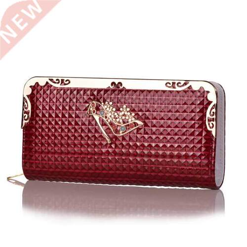 Luxury Brand Diamond PU Leather Wallet Women Evening Banquet
