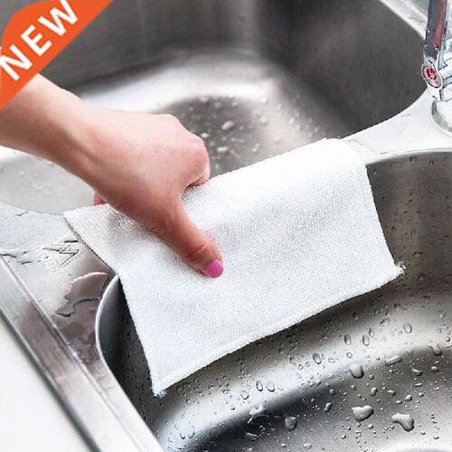 1PC Magic Cleaning Rags Anti-grease Dish Cloth Bamboo Fiber