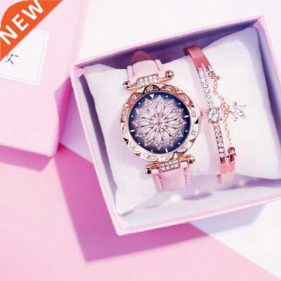 2020 Women Watches Set Starry Sky Ladies Bracelet Watch Casu