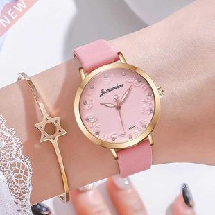 Elegant Women Pink Dress Watches Luxury Fashion Ladies Brace