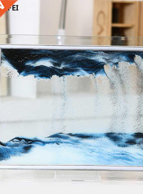 Home decoratons glass qucksand creatve flow landscape pa