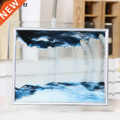 Home decoratons glass qucksand creatve flow landscape pa