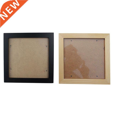 2X Square Thick Pine Wood Photo Frame Wall Picture Frame (Bl