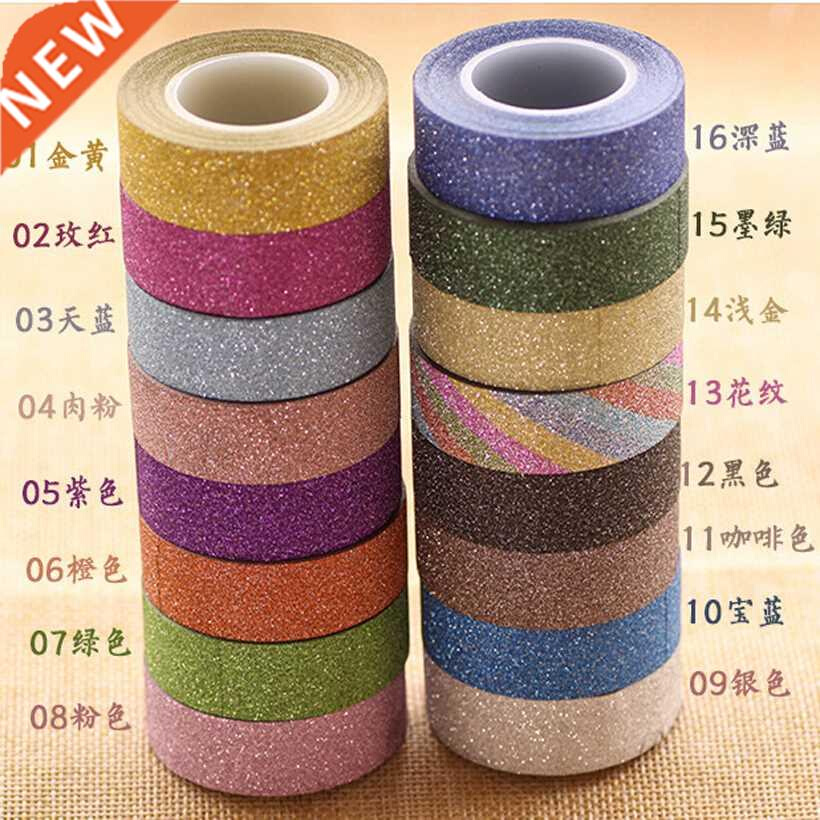 New Arrival Adhesive Silver Golden Glitter Washi Tape Scrap
