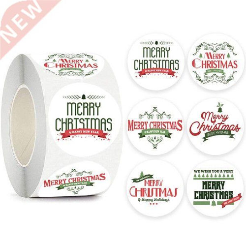 500Pcs/Roll Merry Christmas Stickers Christmas Theme Seal