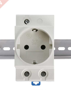 EU Type 35mm DIN Rail Mount AC Power Socket 16A 250V AC