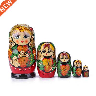 5pcs Handmade Painted Matryoshka Set Toys Creative Nesting