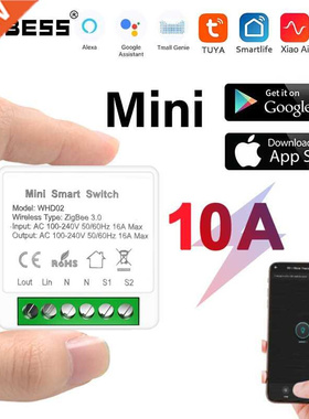 Aubess Tuya Zgbee 10A 16A Mn Smart Swtch Voce Control