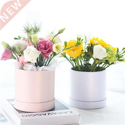 New Round Floral Paper Boxes Organizer Florist Bouquet