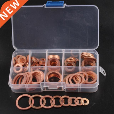 120/150Pcs/Set Solid Copper Crush Washers 8 Sizes Assorted S