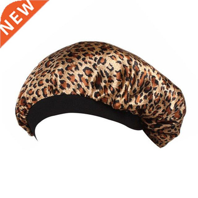 2 Pieces Unisex Adults Satin Nightcap Wide-brimmed Floral Me