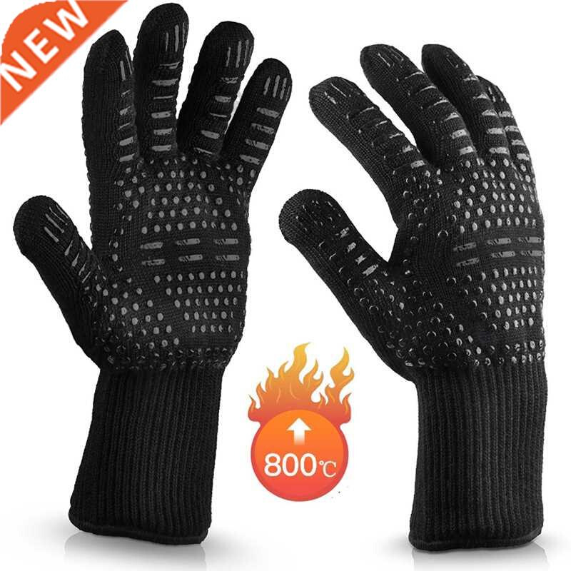 BBQ Gloves High Temperature Resistance Oven Mitts 500 800 De