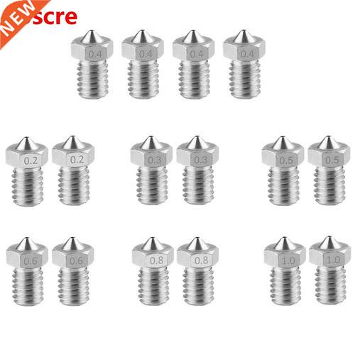 3D Printer Nozzle,16 Pieces Stainless Steel 3D Printer Nozzl