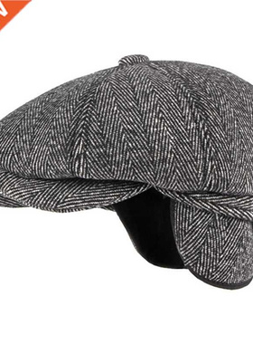 HT3336 Autumn Winter Cap Hat Thick Warm Men Beret Cap Male V