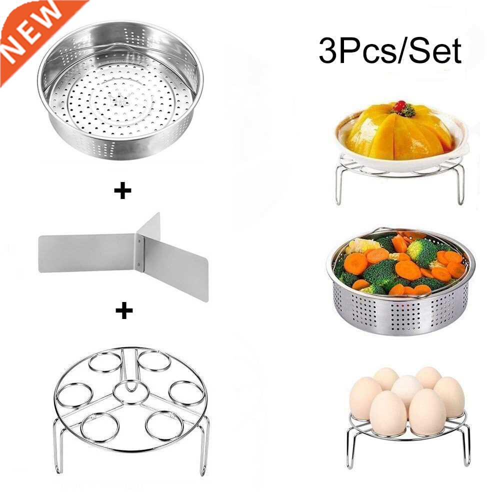 Stainless Steel Steamer Basket with Steam Rack Trivet Compa