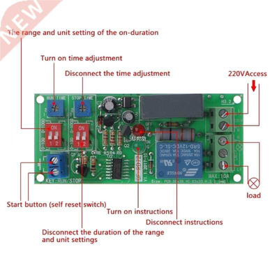 Cycle Delay Timing Timer Relay Switch Turn ON/OFF Module AC