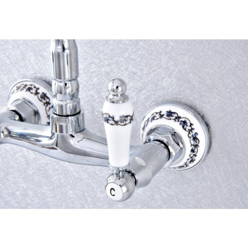 Basin Faucets Polished Chrome Wall Mounted Kitchen Bathroom