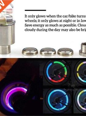 1 Pair Electric Bike Tires Nozzle Lights Motorcycle