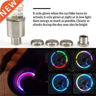 1 Pair Electric Bike Tires Nozzle Lights Motorcycle