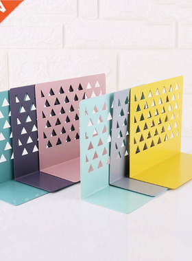 Metal Hollow Desktop Organizer Bookends Book Ends Support St