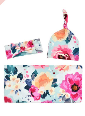 Infant Newborn 3 Pieces Outfit Floral/Love Heart/Geometric