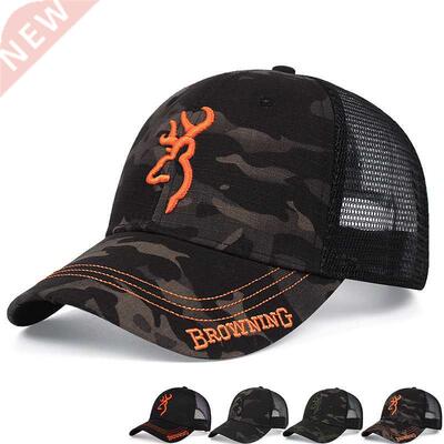 Summer Breathable Mesh Cap Browning Embroidered Trucker Cap