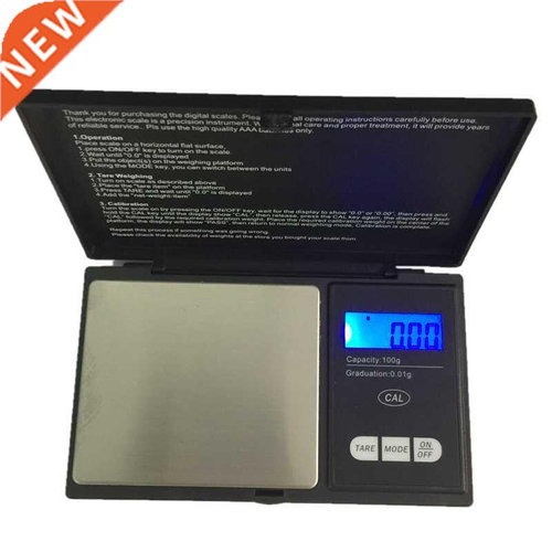 Precision100g 0.01g Mini Pocket Kitchen Scale Notebook Shape