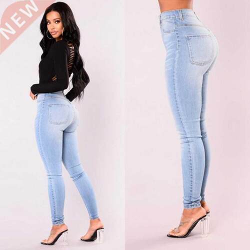 Newest Arrivals Fashion Hot Women Lady Denim Skinny Pants Hi