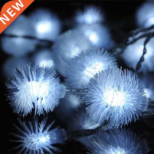 1.5M 10Leds LED Snow Pompon Fairy String Light For Christmas