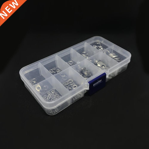 300pcs 304 Stainless Steel Spring Washers Flat Washers Assor