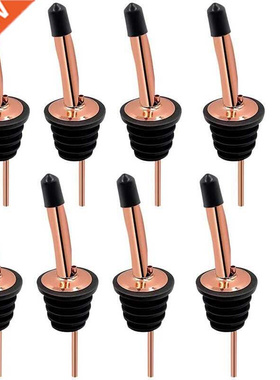 Liquor Bottle Pourers - 8 Pack Stainless Steel Classic