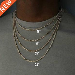 2022 Fashion Rope Chain Necklace Men Temperament 3mm Width S