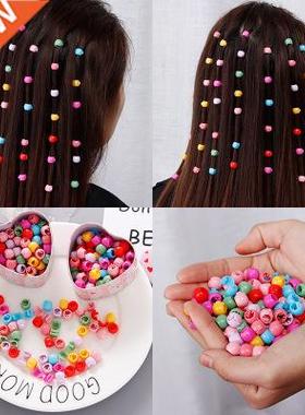 Mini Buckle Candy Color Beads Hairpin Braide Hair Clip Claw