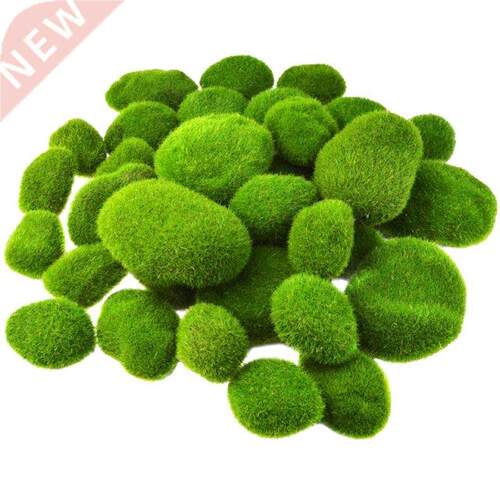 36PCS 5 Size tificial Moss Rocks Decorative Green Moss Bal