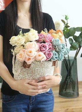 1Pcs 6 Heads Rose Bunch Home Wedding Garden Party