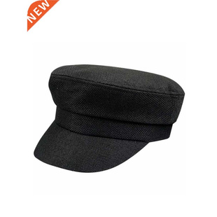 Man Big Size Flat Top Caps Adult Cotton and Linen Sun Cap La