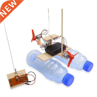 Wooden RC Boat Kids Toys Assembly Remote Control Boat Toys