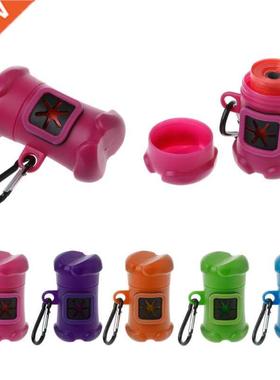 Pet Dog Bone Shape Waste Poo Garbage Dispenser Box Clean Up