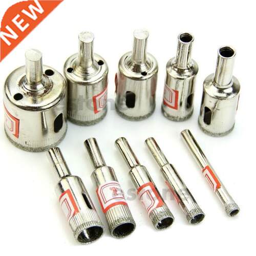 10Pcs 6mm-30mm Diamond Coated Core Drill Bit Tile Marble Gla