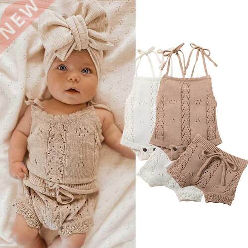 Kids Baby Summer Clothes for Newborn Baby Boys Girls Solid L