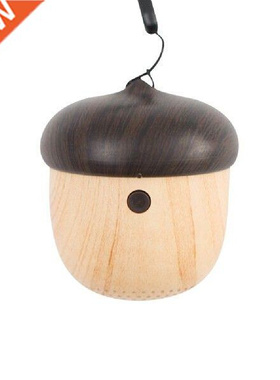 Mini Wireless Bluetooth Speaker Stereo Wood Grain Nut