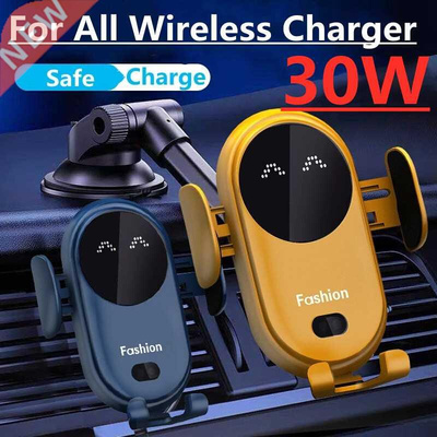 30W C Wireless Chger C Phone Holder for iPhone 13 12Pr