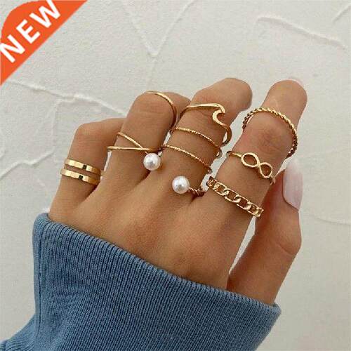 Creative Simple Knuckle Ring Set Fashion Alloy Pearl